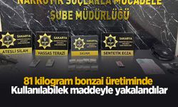 81 kilogram bonzai üretiminde kullanılabilek maddeyle yakalandılar