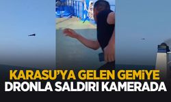 Karasu Limanı gelen gemiye saldırı! Panik anları kamerada