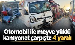 Hendek'te otomobil ile meyve yüklü kamyonet çarpıştı: 4 yaralı