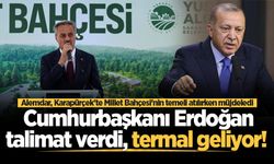 Alemdar, Karapürçek'te Millet Bahçesi'nin temeli atılırken müjdeledi: Cumhurbaşkanı Erdoğan talimat verdi, termal geliyor!