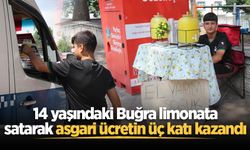 14 yaşındaki Buğra limonata satarak asgari ücretin üç katı kazandı