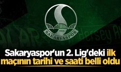 Sakaryaspor'un 2. Lig'deki ilk maçının tarihi ve saati belli oldu