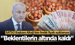 SATSO Başkanı Altuğ'dan fındık fiyatı açıklaması: "Beklentilerin altında kaldı"