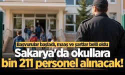 Sakarya'da okullara bin 211 personel alınacak! Başvurular başladı, maaş ve şartlar belli oldu