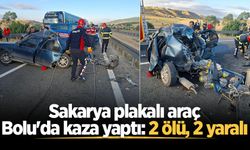 Sakarya plakalı araç Bolu'da kaza yaptı: 2 ölü, 2 yaralı