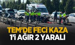 TEM'de feci kaza