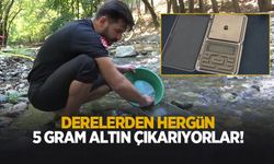 Derelerde her gün 5 gram altın çıkarıyorlar