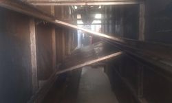 Bolu'da deri fabrikasında baca yangını