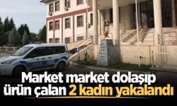 Market market dolaşıp ürün çalan 2 kadın yakalandı