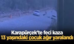 Karapürçek'te feci kaza: 13 yaşındaki çocuk ağır yaralandı