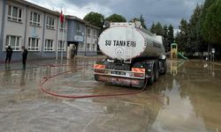 Erenler'de yağış sonrası temizlik çalışması