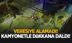 Kamyonetle tekel bayisine daldı