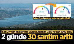 Son 27 yılın en kuvvetli yağışı Sapanca Gölü'ne can suyu oldu: 2 günde 30 santim arttı