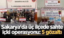 Sakarya'da üç ilçede sahte içki operasyonu: 5 gözaltı