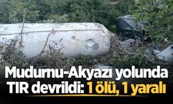 Mudurnu-Akyazı yolunda TIR devrildi: 1 ölü, 1 yaralı
