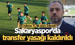 Sakaryaspor'da transfer yasağı kaldırıldı: 69 milyon TL'lik borç ödendi