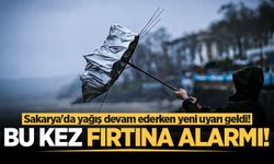 Sakarya'da yağış devam ederken yeni uyarı geldi!