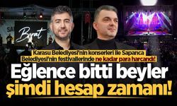 Karasu Belediyesi'nin konserleri ile Sapanca Belediyesi'nin festivallerinde ne kadar para harcandı!