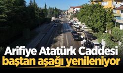 Arifiye Atatürk Caddesi baştan aşağı yenileniyor