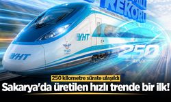 Sakarya'da üretilen hızlı trende bir ilk! 250 kilometre sürate ulaşıldı