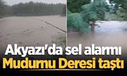 Akyazı'da sel alarmı: Mudurnu Deresi taştı