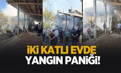 İki katlı evde çıkan yangın paniğe neden oldu