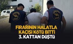 Firari jandarmadan kaçarken 3. kattan düştü