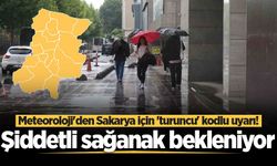 Meteoroloji'den Sakarya için 'turuncu' kodlu uyarı! Şiddetli sağanak bekleniyor