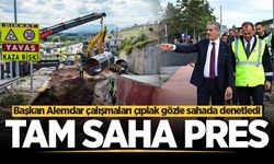 Sakarya Büyükşehir Belediye Başkanı Yusuf Alemdar çalışmaları çıplak gözle sahada denetledi