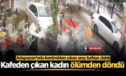 Adapazarı'nda kontrolden çıkan araç kafeye girdi! Kafeden çıkan kadın ölümden döndü