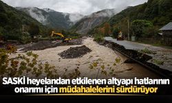 SASKİ heyelandan etkilenen altyapı hatlarının onarımı için müdahalelerini sürdürüyor