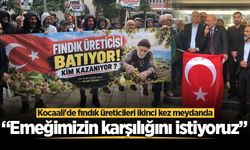 Kocaali'de fındık üreticileri ikinci kez meydanda: “Emeğimizin karşılığını istiyoruz”