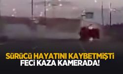 Sürücü ölmüştü! Feci kaza kamerada