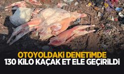 Araçtan 130 kilo kaçak et çıktı