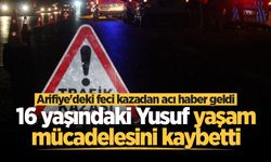 Arifiye'deki feci kazadan acı haber geldi: 16 yaşındaki Yusuf yaşam mücadelesini kaybetti