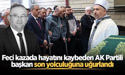 Feci kazada hayatını kaybeden AK Partili Adnan İzmir son yolculuğuna uğurlandı