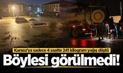 Böylesi görülmedi! Karasu'ya sadece 4 saatte 241 kilogram yağış düştü