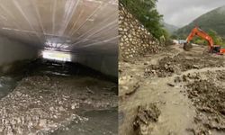 Doğançay’da heyelanın kapattığı yol için çalışma başlatıldı