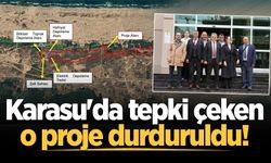 Karasu'da tepki çeken o proje durduruldu!