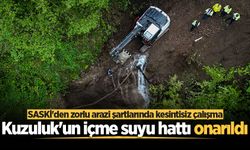 Kuzuluk'un içme suyu hattı onarıldı