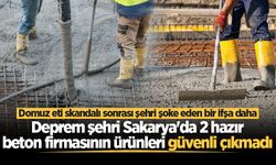 Domuz eti skandalı sonrası şehri şoke eden bir ifşa daha: Deprem şehri Sakarya'da 2 hazır beton firmasının ürünleri güvenli çıkmadı