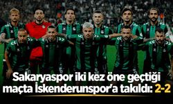 Sakaryaspor iki kez öne geçtiği maçta İskenderunspor'a takıldı: 2-2