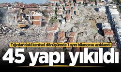 Tığcılar'da 24 saat aralıksız süren kentsel dönüşümde 1 ayın bilançosu açıklandı: 45 yapı yıkıldı