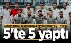 Sakaryaspor, deplasmanda Kırklarelispor'u 3-1 yendi: 5'te 5 yaptı