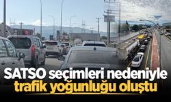 SATSO seçimleri nedeniyle trafik yoğunluğu oluştu
