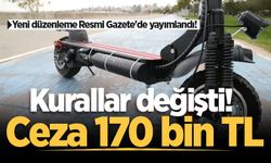 Elektrikli skuter için yeni dönem: Kurallar değişti! Ceza 170 bin TL