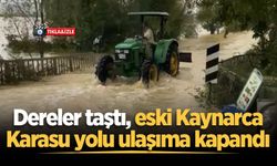 Dereler taştı, eski Kaynarca-Karasu yolu ulaşıma kapandı