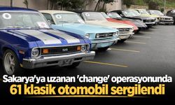 Sakarya'ya uzanan 'change' operasyonunda 61 klasik otomobil sergilendi