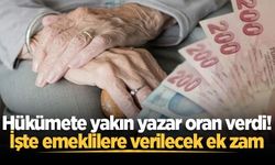 Hükümete yakın yazar oran verdi! İşte emeklilere verilecek ek zam