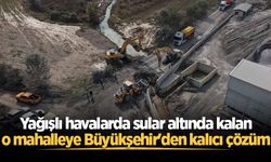 Yağışlı havalarda sular altında kalan o mahalleye Büyükşehir'den kalıcı çözüm